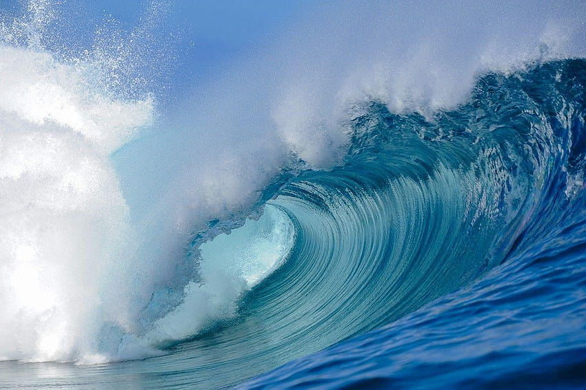 Waves Blue Perfect Sea Wave Of Atlantic Ocean ~ Ocean Sea HD тапет