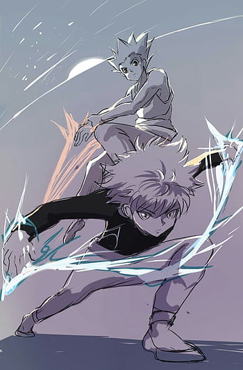 Killua resists fire, anime, cs, gon, hisoka, hunter x hunter, hxh, iphone,  kirua, HD phone wallpaper