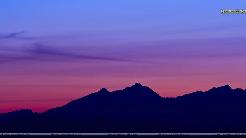Mountain In Pink Evening At Sunset, pink sky mountains HD wallpaper