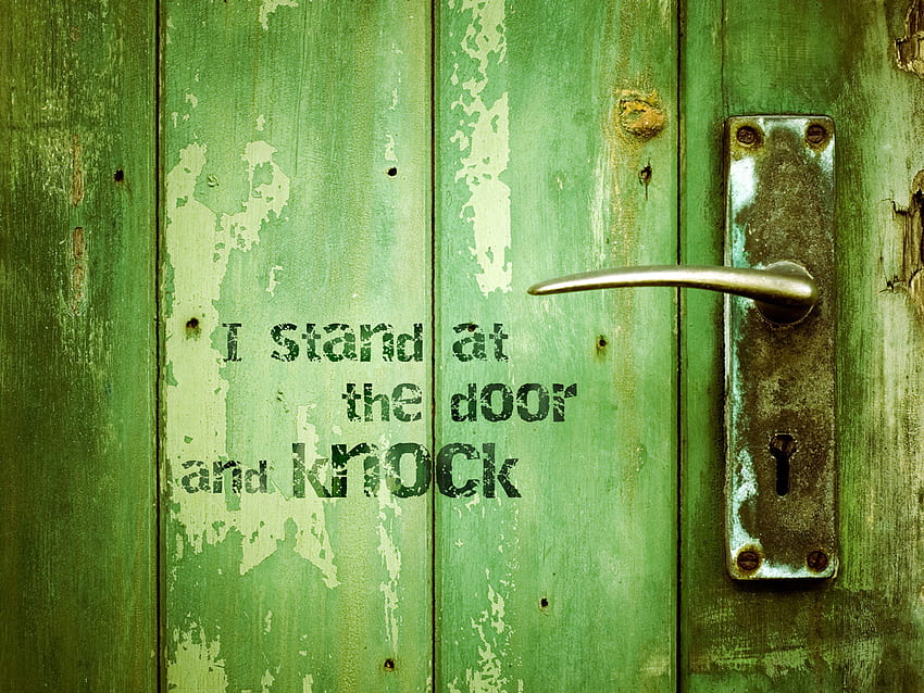 He Stands at the Door!, doorway HD wallpaper