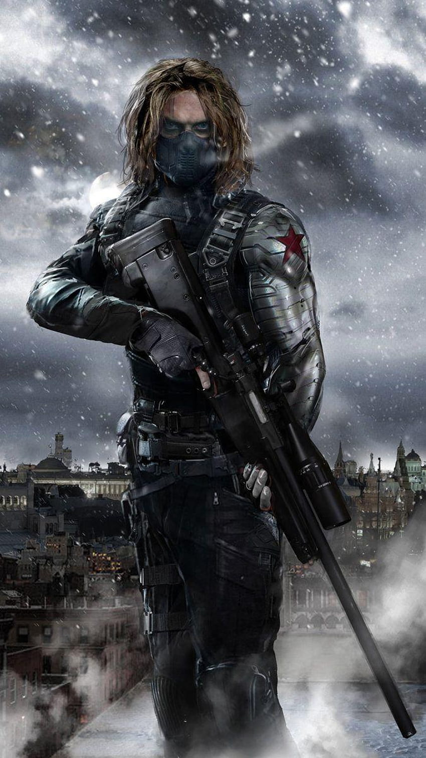 Winter Soldier iPhone บัคกี้ บาร์นส์ ทหารฤดูหนาว วอลล์เปเปอร์โทรศัพท์ HD