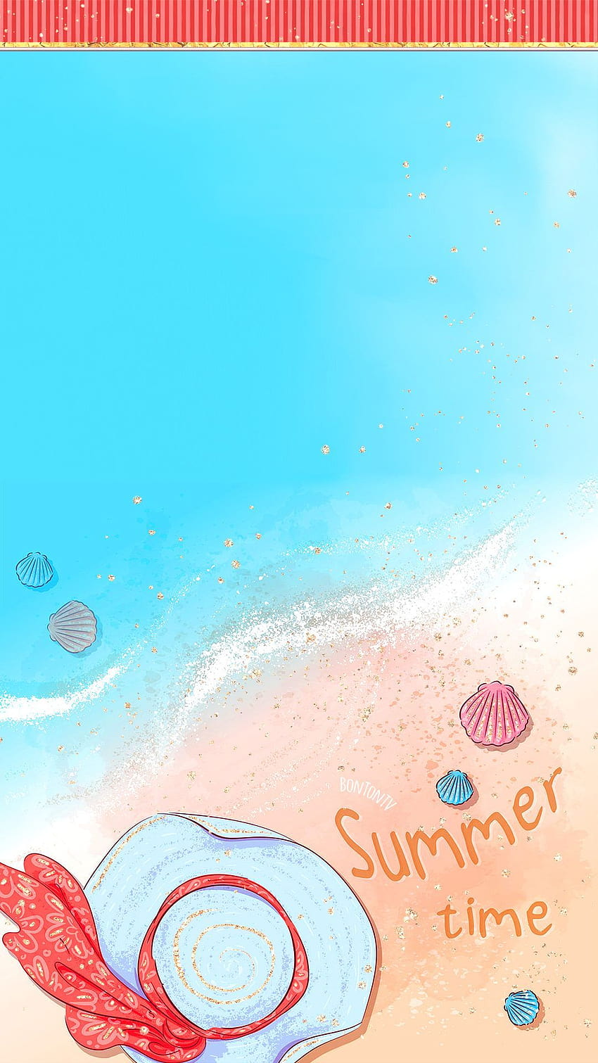 Phone Cute Glitter Summer Beach, android summer HD phone wallpaper
