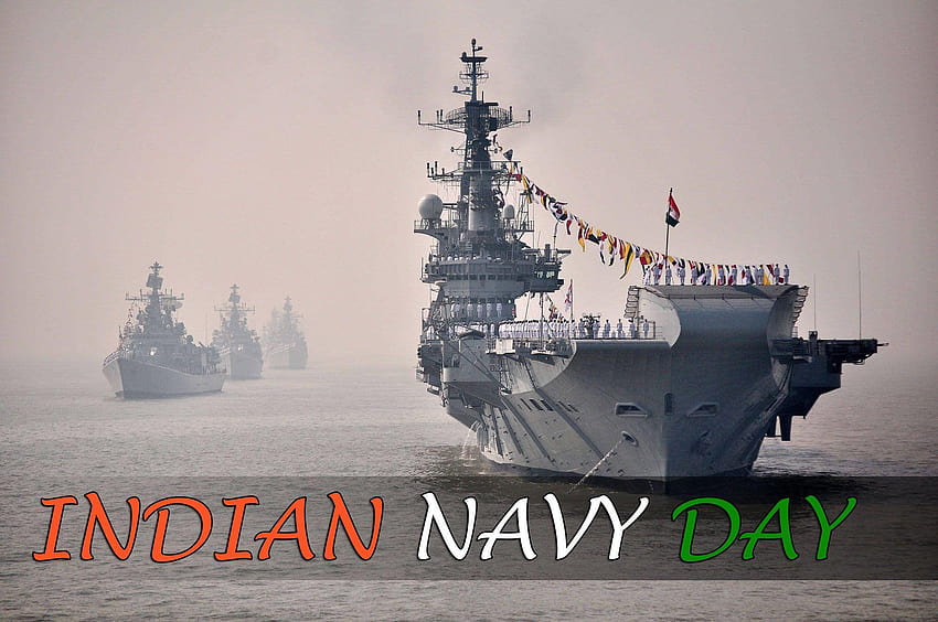 Happy Navy Day Wishes, with name of indian navy HD wallpaper
