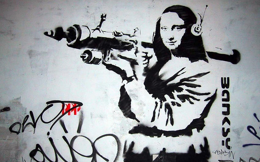 Mona Lisa Bazooka Banksy, banksy panda HD wallpaper
