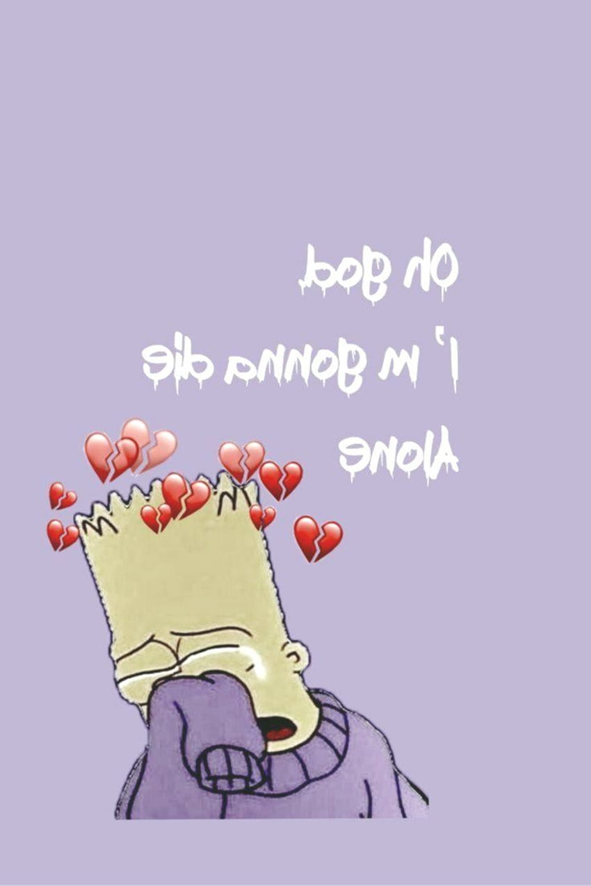 Bart Sad on Dog, bart simpson broken heart HD phone wallpaper | Pxfuel