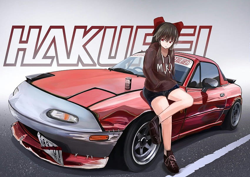 Pin di Anime Girl + Car Wallpaper HD