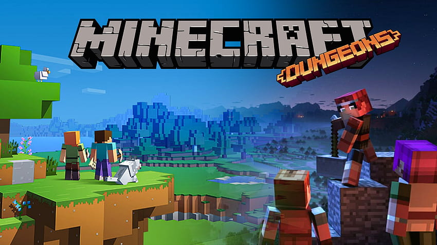 Camp Minecraft Dungeons à Minecraft, substrat rocheux de Minecraft Fond d'écran HD