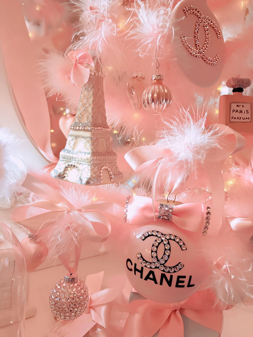 Rose♡ on pink christmas♡, aesthetic pink christmas HD phone wallpaper