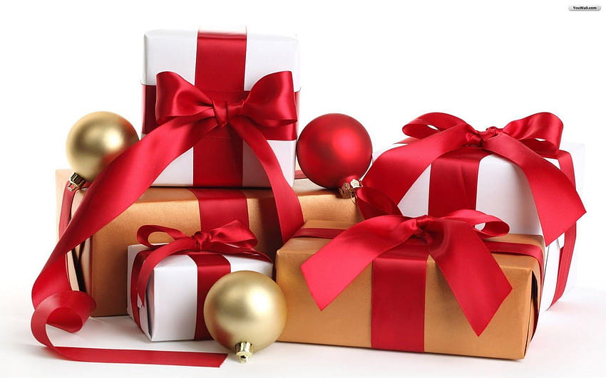 Kupowanie prezentów świątecznych dla kolegów, zrób dzień prezentu Tapeta HD