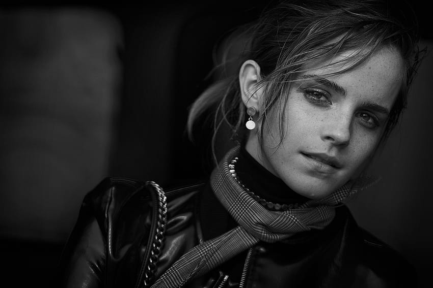 Emma Watson 2017 Black And White, Celebrities, Backgrounds, and, emma watson black and white HD wallpaper