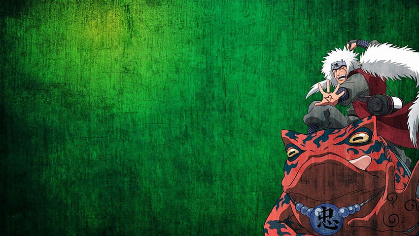 Naruto: Shippuden frogs anime anime boys Jiraiya green backgrounds HD wallpaper