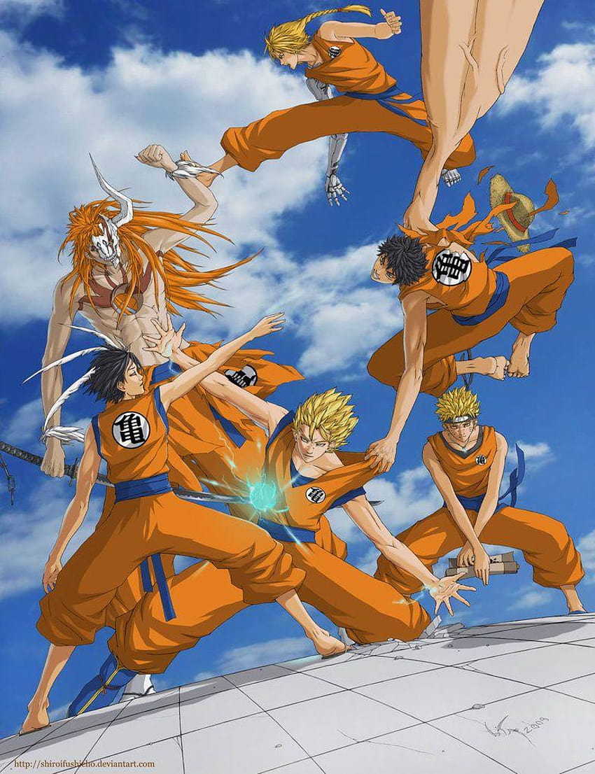 Naruto vs Ichigo by VANmedia, goku vs naruto HD phone wallpaper