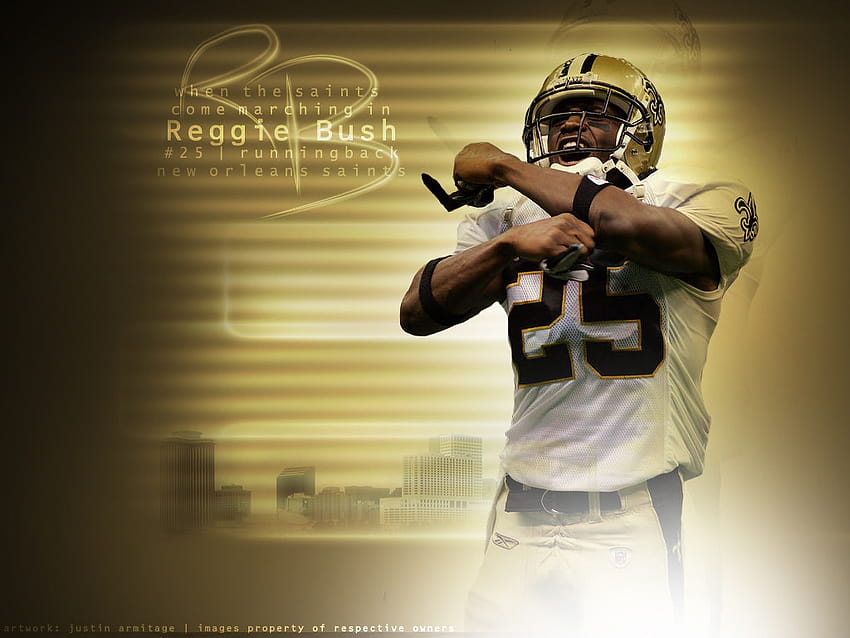 Download New Orleans Saints Reggie Bush Wallpaper