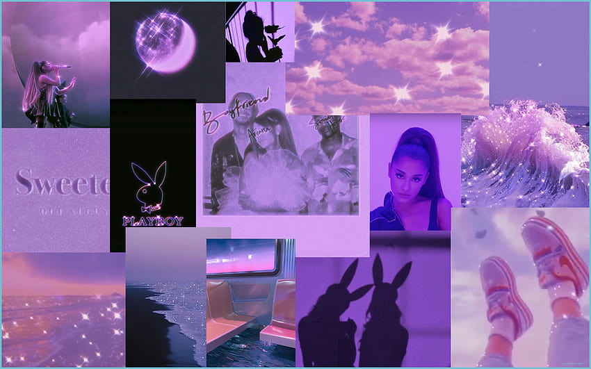Purple Collage, ariana grande collage HD wallpaper