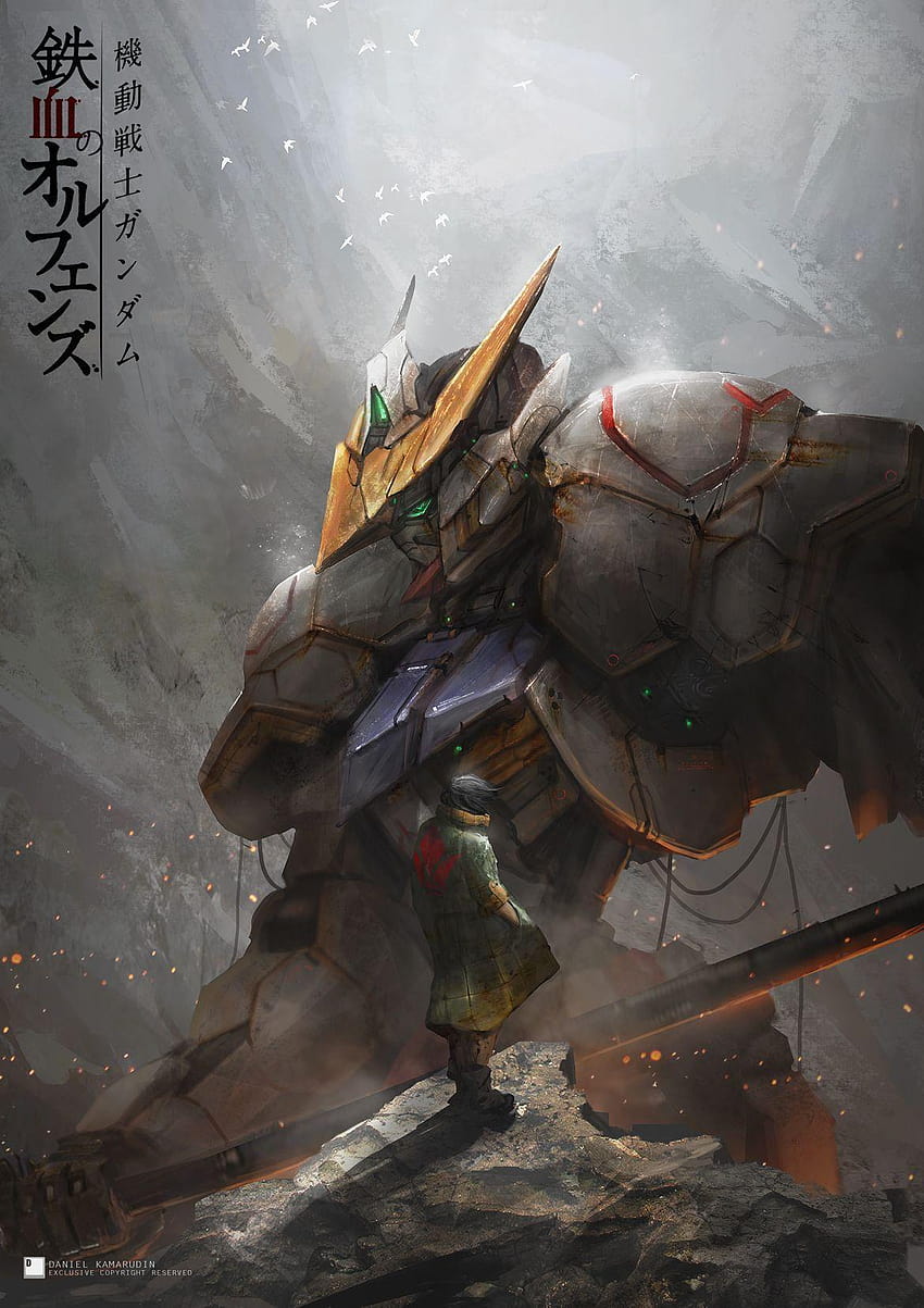 Gundam Barbatos Страхотни теми за изкуство HD тапет за телефон