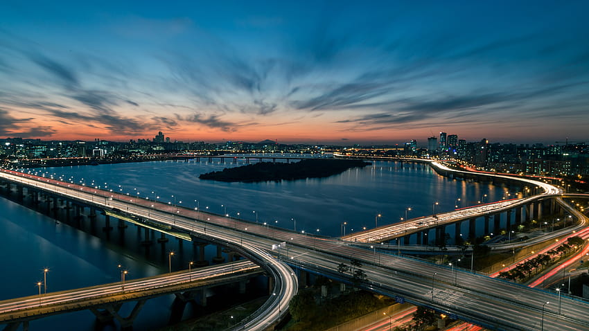 Han nehri, köprü, Seul, Güney Kore, Seyahat, nehir köprüsü HD duvar kağıdı