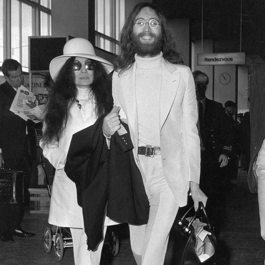 50 lat od ślubu Johna Lennona i Yoko Ono na Gibraltarze Tapeta na telefon HD