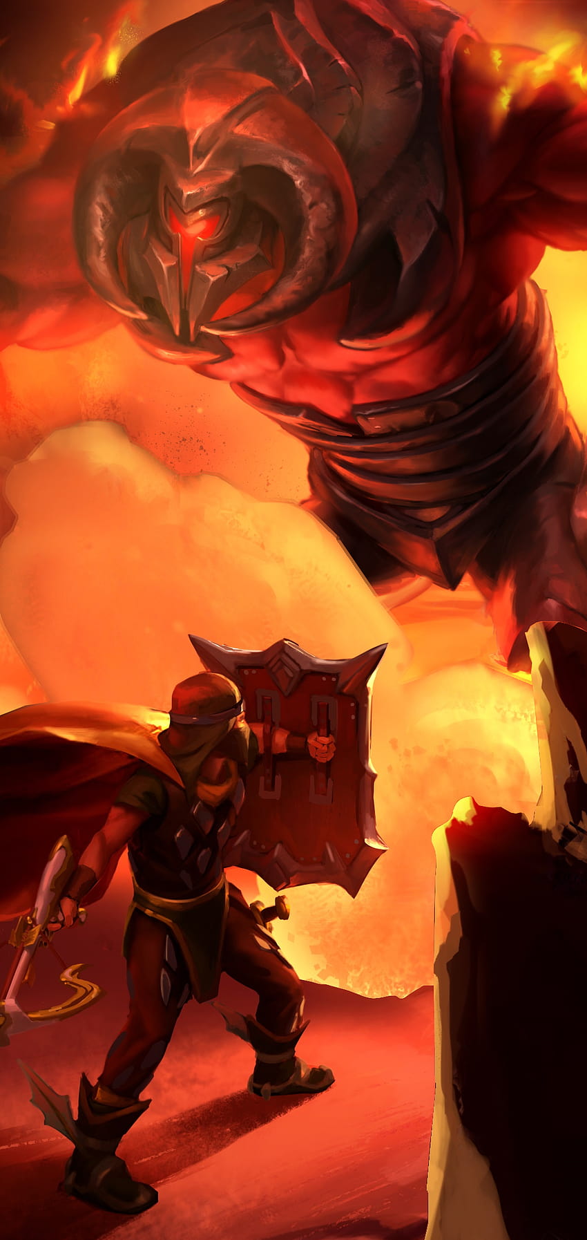 Phone of the Inferno art: 2007scape HD phone wallpaper