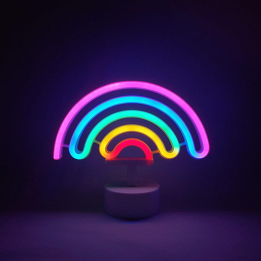 Neon Signs Rainbow Indoor Night Light » Petagadget, glow up rainbow HD phone wallpaper