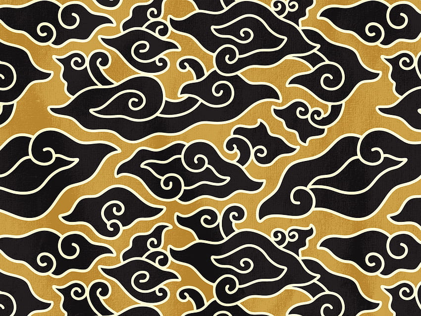 Black Gold Batik Megamendung Pattern 665576 Vector Art at Vecteezy, mega mendung Sfondo HD