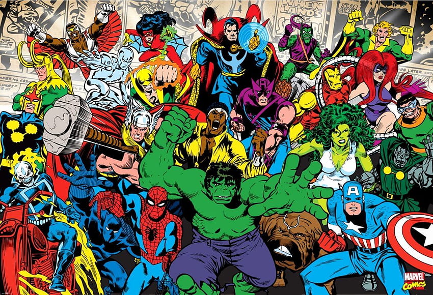 Marvel Comic Best Of Marvel Universe, maravilla a todos los personajes fondo de pantalla
