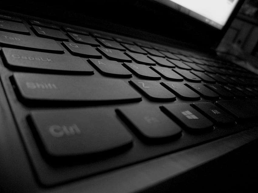 3076140 / black and white, blur, blurred, computer, ctrl, english, indonesia, keyboard, object, people, technology, windows HD wallpaper