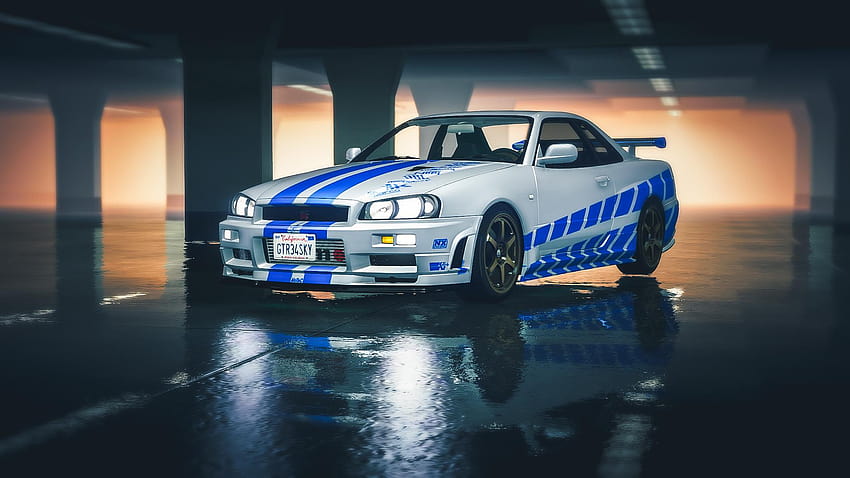 Nissan Skyline R34 Fast And Furious 2 HD wallpaper