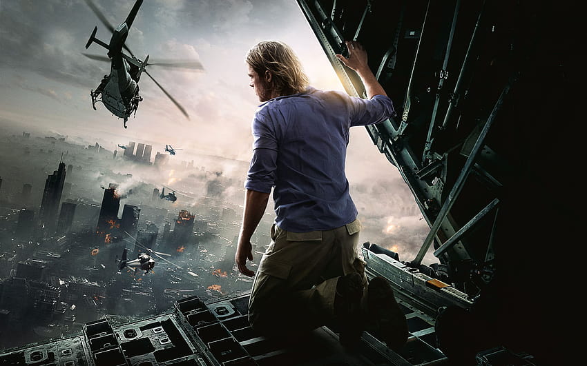Brad Pitt World War Z Movie, military films HD wallpaper