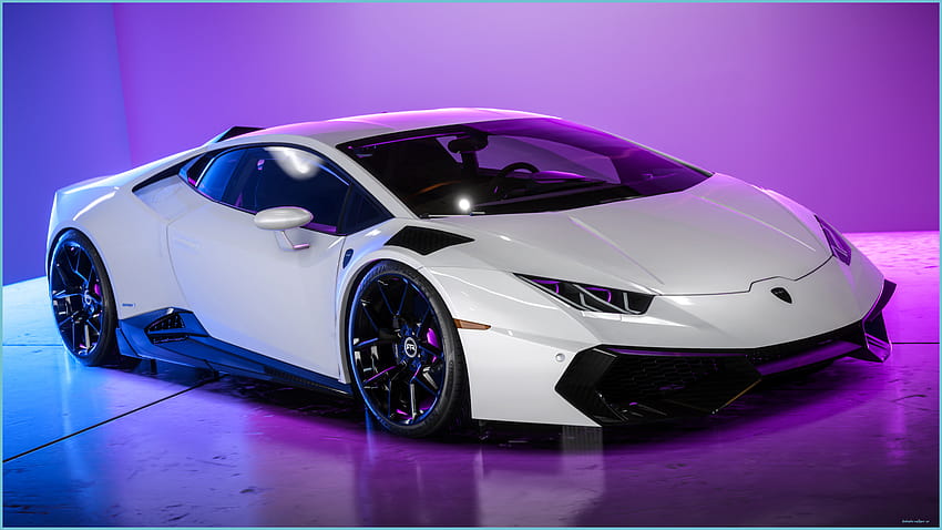 Neon Lamborghini Car ID, страхотни неонови коли HD тапет