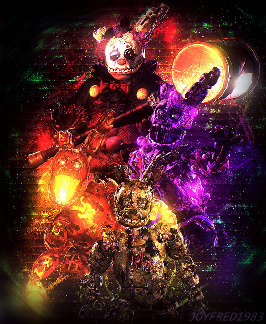 C4D / FNAF AR) สกิน Springtrap!! โดย JOYFRED1983 ในปี 2021 กับดักสปริงที่ลุกเป็นไฟ วอลล์เปเปอร์โทรศัพท์ HD