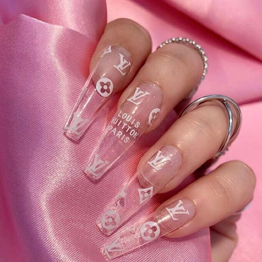 Coffin Nails Ideas Lv, aesthetic nails HD phone wallpaper