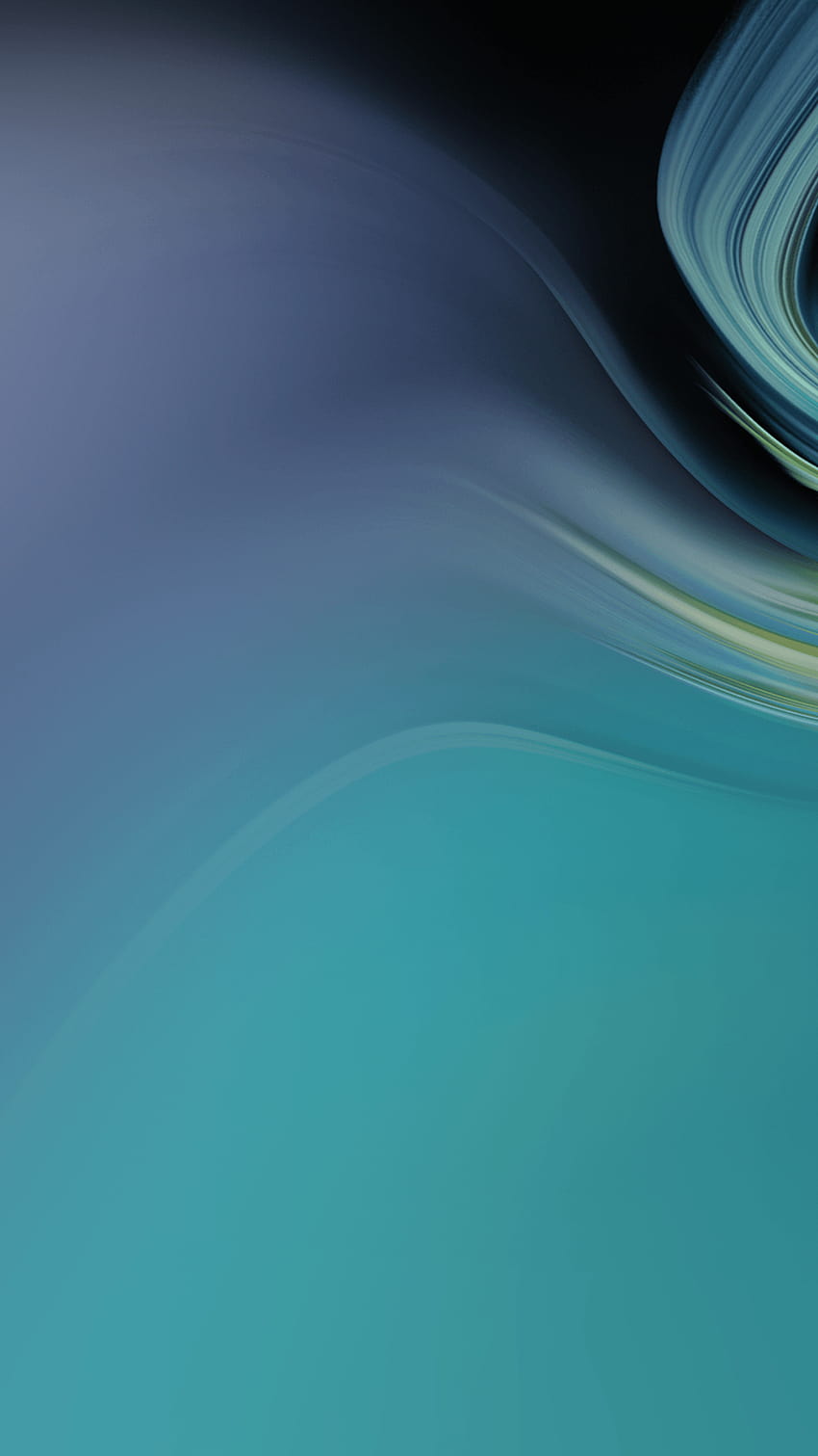 Wellen, Farbverlauf, Blaugrün, Türkis, Samsung Galaxy Tab S4 HD-Handy-Hintergrundbild