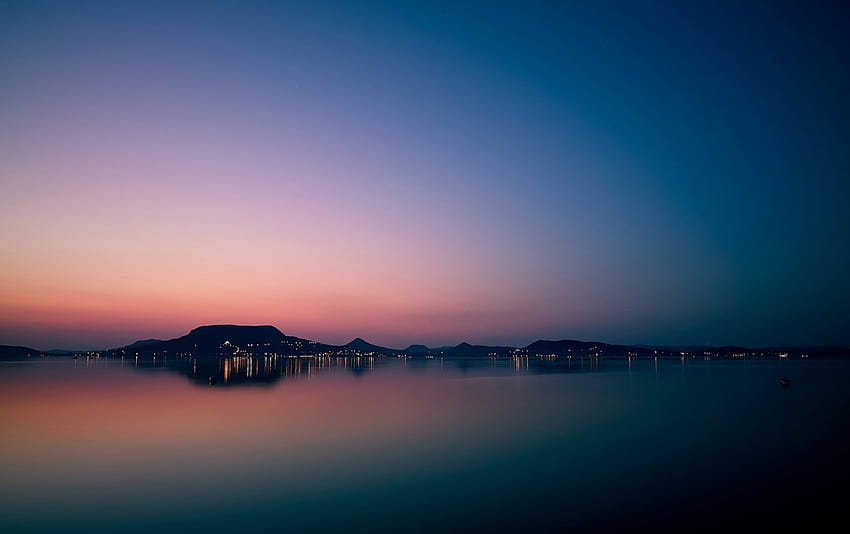 Pôr do Sol no Lago Balaton papel de parede HD