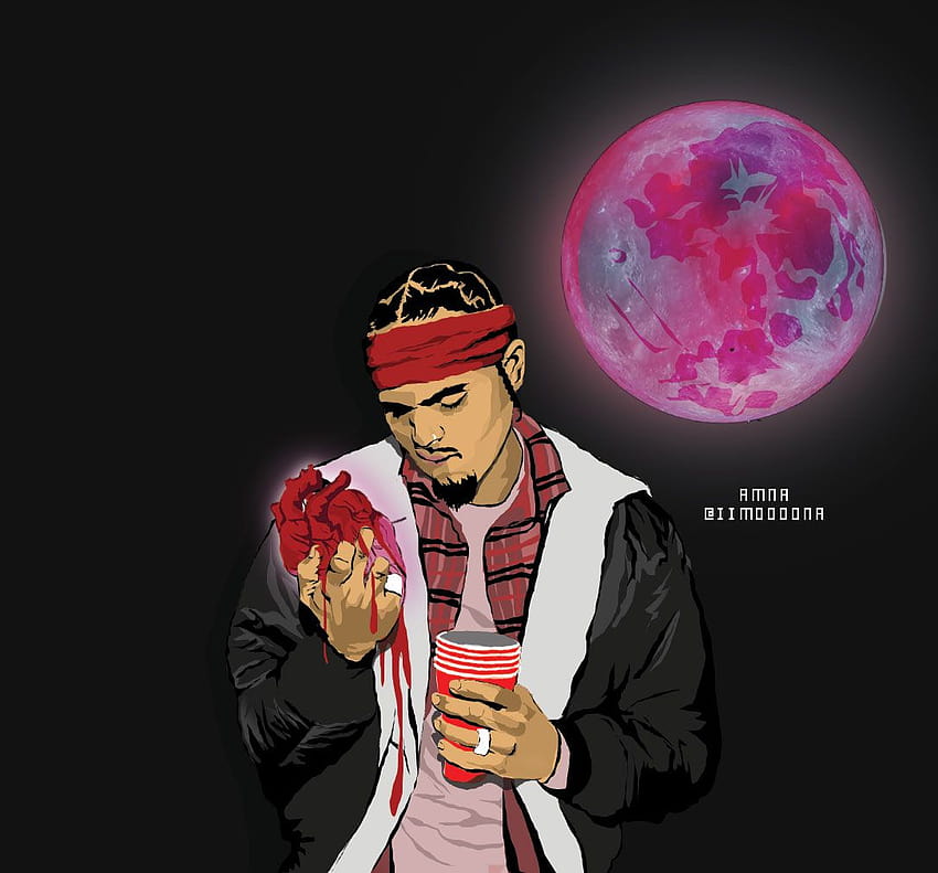 Chris Brown Hintergründe, Herzschmerz bei Vollmond HD-Hintergrundbild