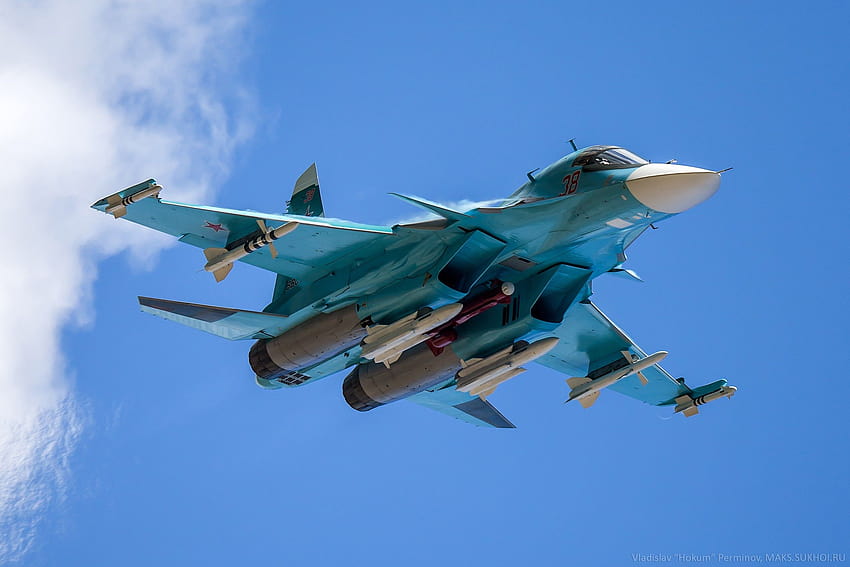 aeronave, Aviones militares, Sukhoi Su 34, Ejército ruso, Ejército fondo de pantalla