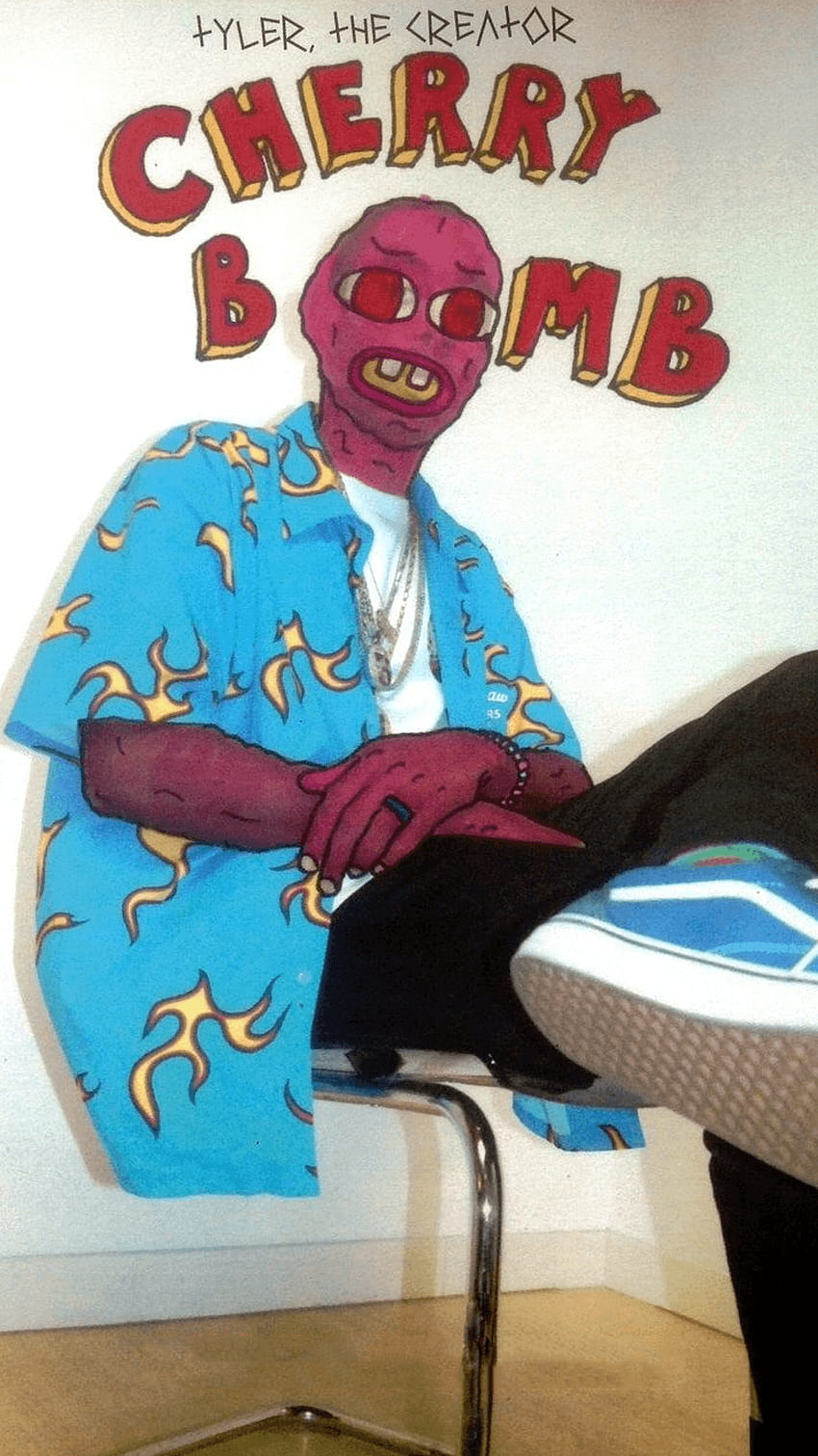 can anyone make a wallpaper like this except with the cherry bomb head   rtylerthecreator