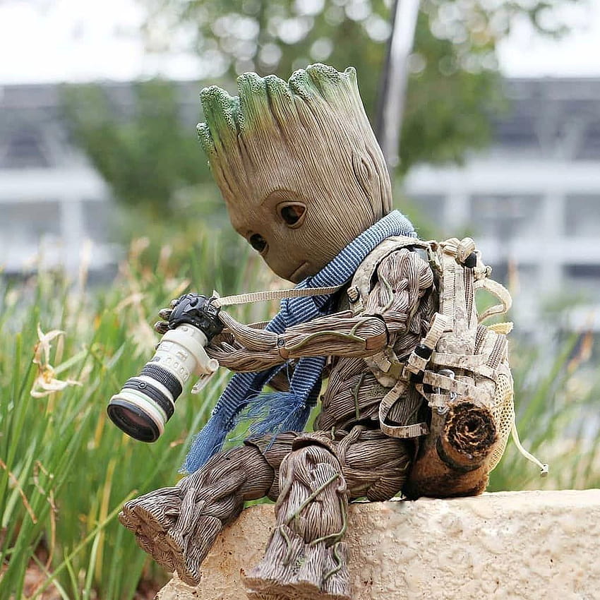 I am Groot sat on a wall, I am Groot had a great fall. All the, sad groot HD phone wallpaper