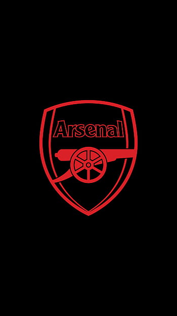 Logo câu lạc bộ bóng đá Arsenal được thiết kế trên nền gỗ đen 2K tải xuống hình  nền