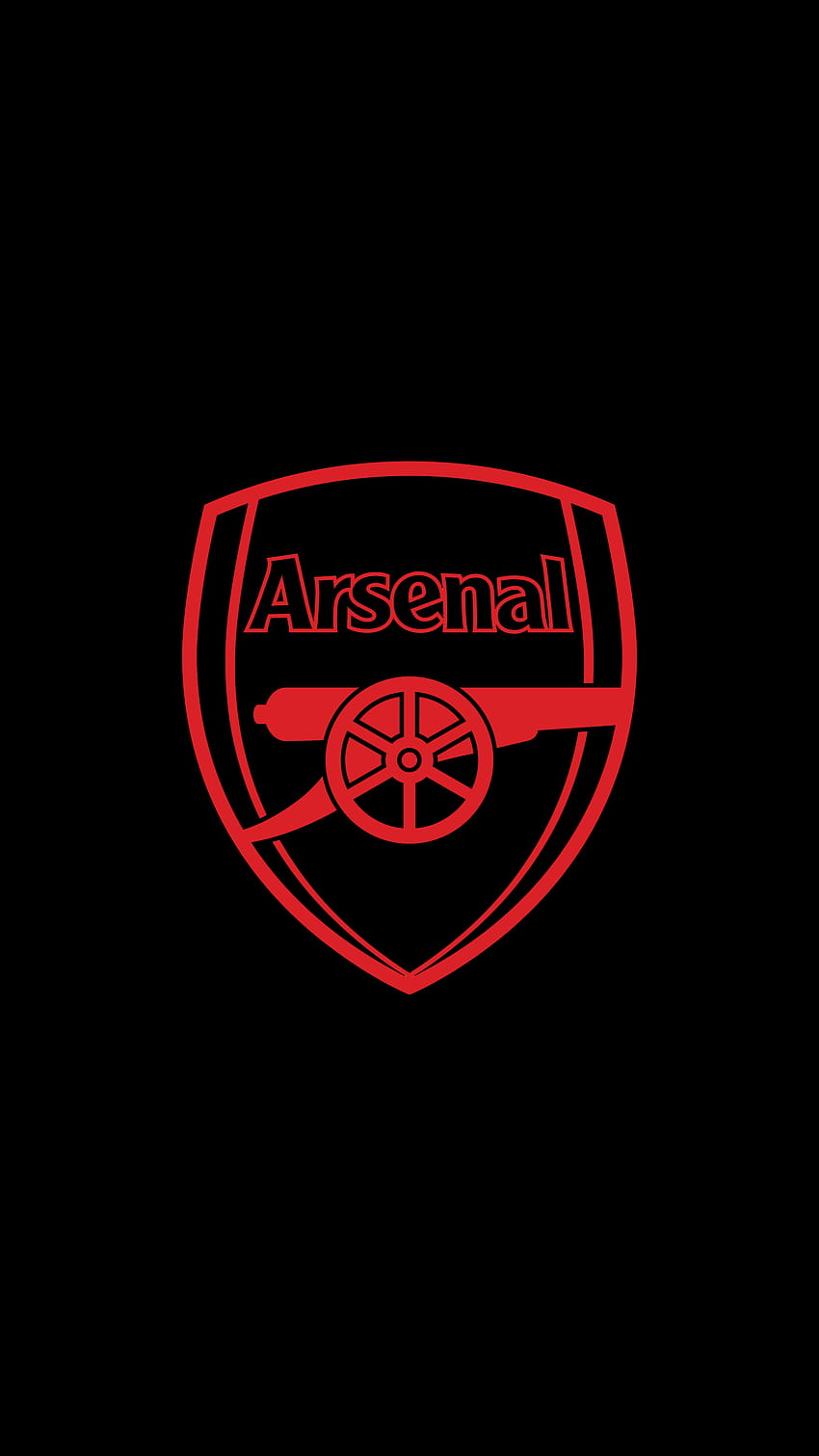 Arsenal BlacknRed, cephanelik logosu HD telefon duvar kağıdı