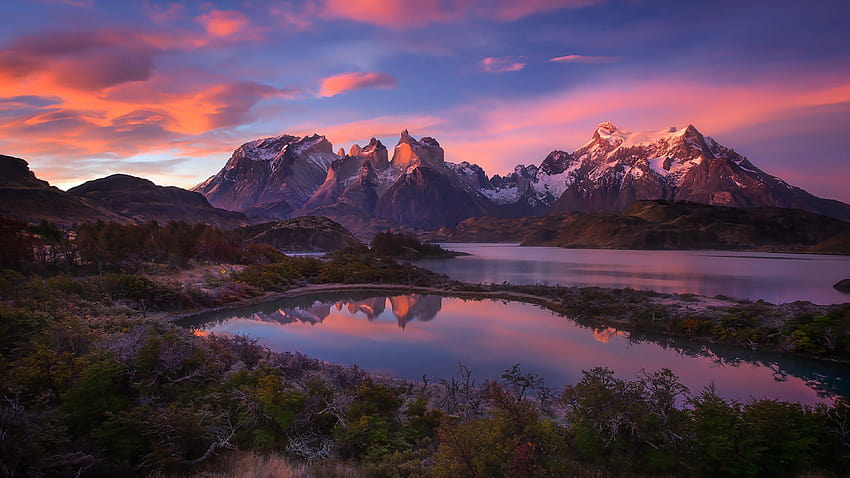 South America Patagonia Andes Mountains Lake HD wallpaper