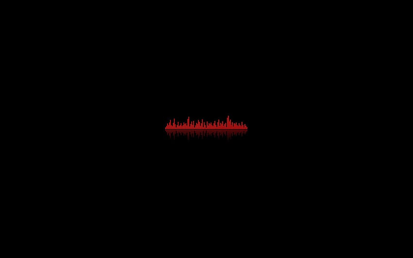 Latar belakang hitam musik minimalis gelap merah Wallpaper HD