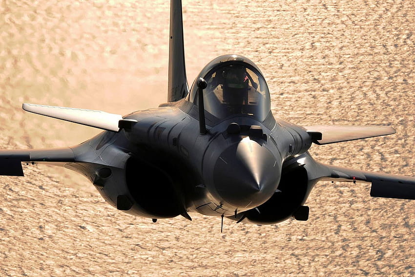 Jato preto e cinza, Dassault Rafale, Força Aérea Francesa, caça a jato, rafale avião de combate papel de parede HD