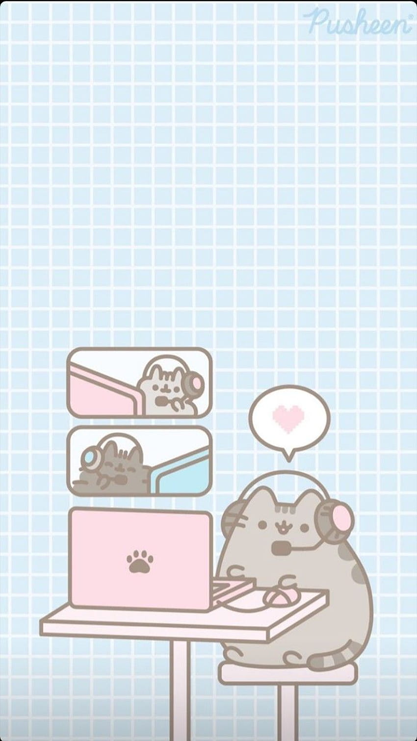 Pusheen cute, Pusheen cat, Kawaii pinterest, game kawaii HD 전화 배경 화면