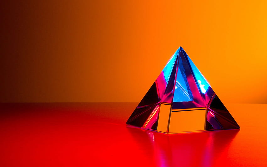 3840x2400 piramide, cristallo, riflesso, vetro ultra 16:10 sfondi, cristallo arcobaleno Sfondo HD