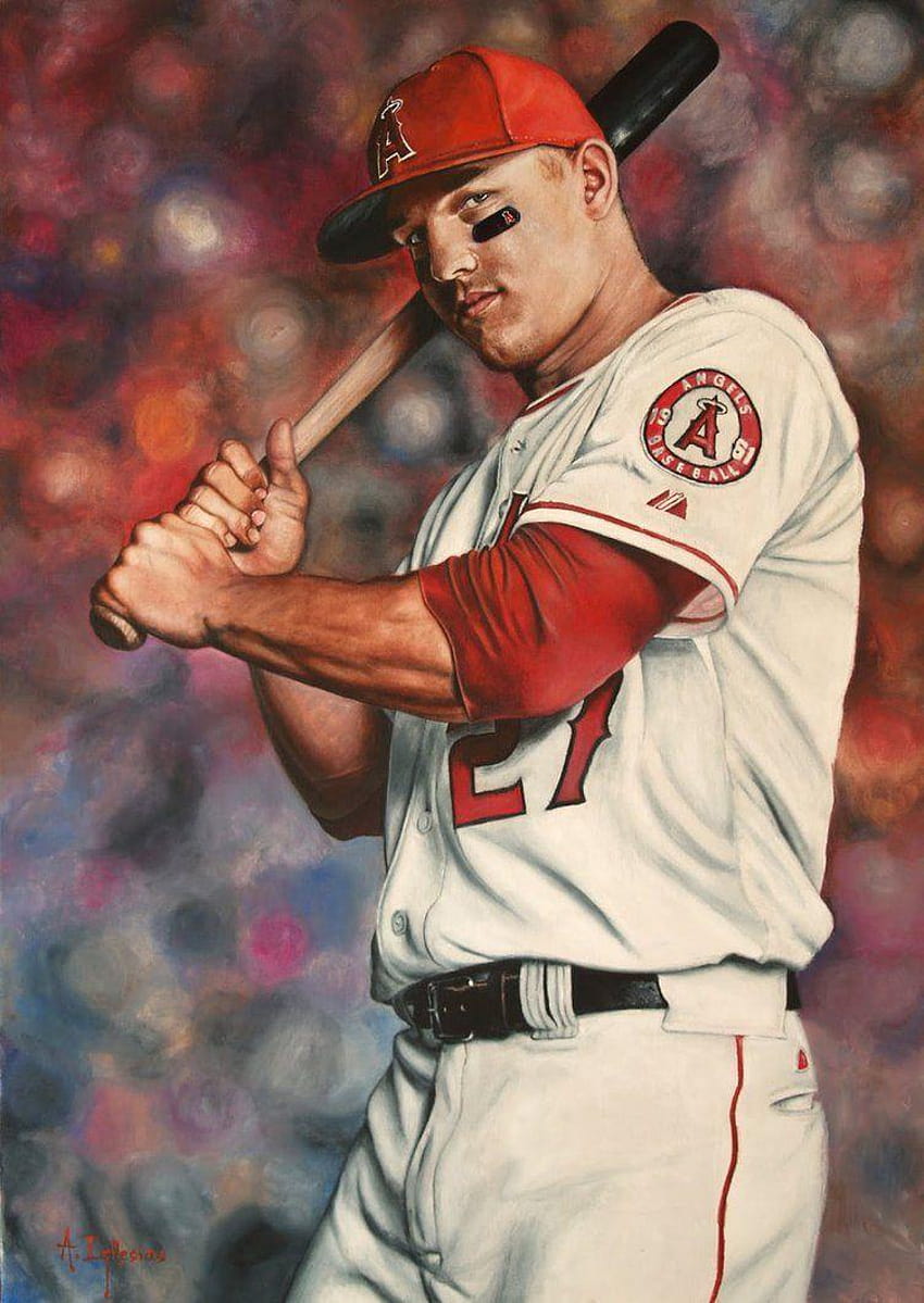 Mike Trout by agusgusart HD phone wallpaper