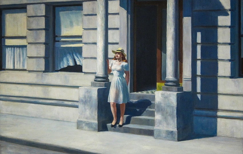 Edward Hopper, 1943, Sommerzeit HD-Hintergrundbild