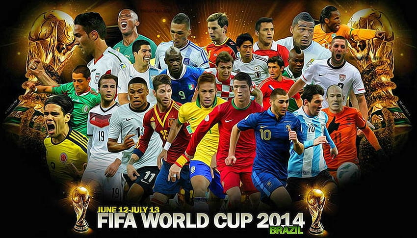 FIFA World Cup 2014 Soccers Best Players e [1200x685] per il tuo dispositivo mobile e tablet Sfondo HD