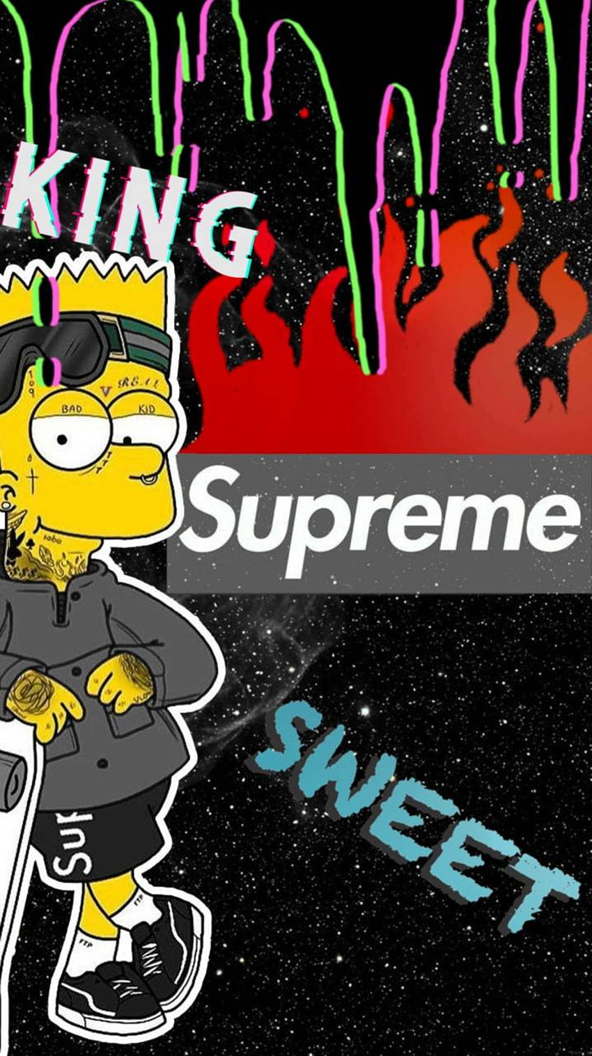 Supreme bart Simpson by Hsusodgd, cool supreme bart simpson HD phone wallpaper