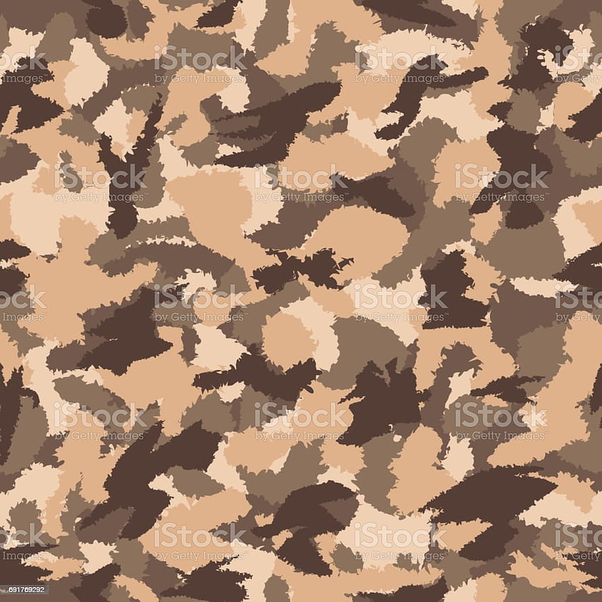 War Desert Brown Safari Camouflage Seamless Vector Pattern Can Be Used For Pattern Fills Web Page Backgrounds Surface Textures Vector Illustration Stock Illustration, desert camouflage uniform HD phone wallpaper