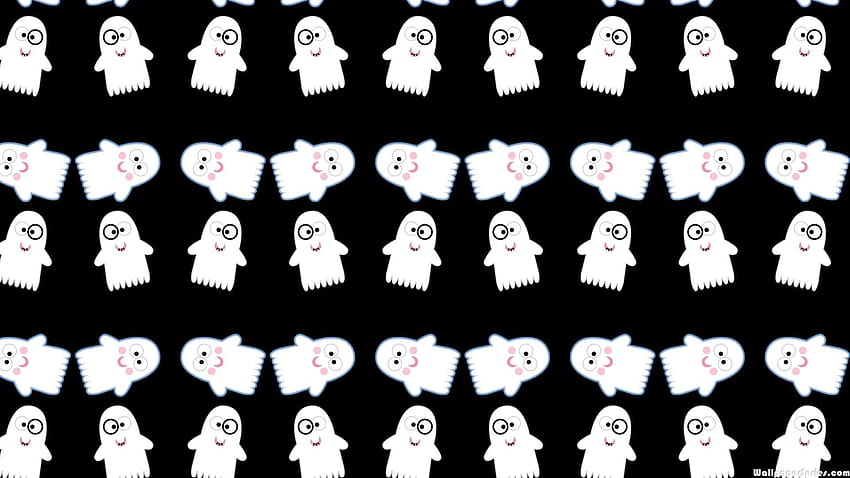 Cute Funny Ghost Pattern, cute halloween pattern HD wallpaper